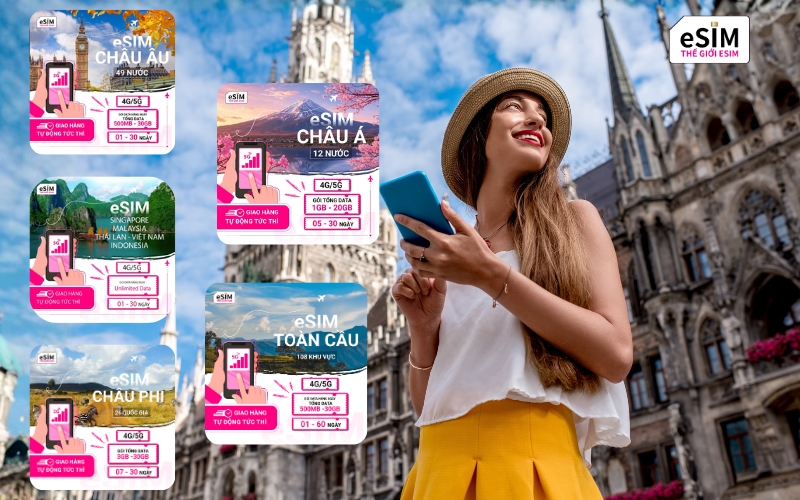 Mua eSIM gói combo đa quốc gia giúp nhân đôi dung lượng với giá không đổi.